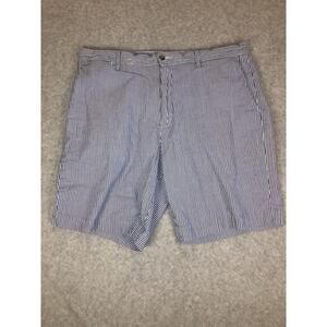 Polo Ralph Lauren Chino Shorts Mens 36 Flat Front Seersucker Cotton Beach Casual